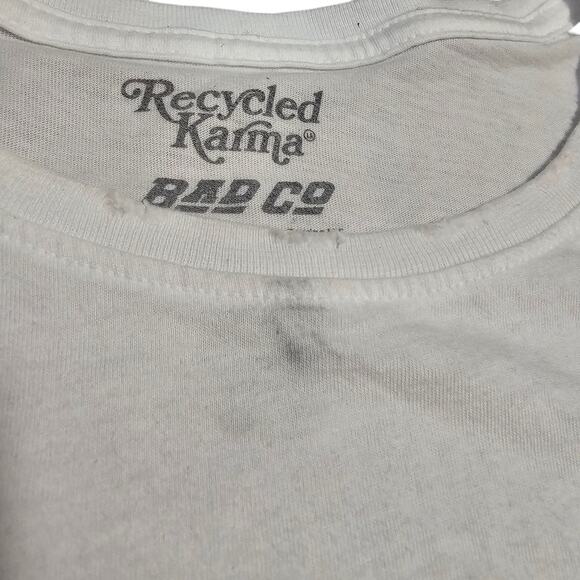 Recycled Karma Bad Company Good Lovin Gone Bad Graphic Band Tee White Large - Picture 6 of 6